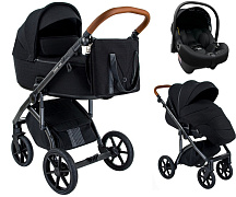 Детская коляска Roan Bass Next 3 в 1 с автокреслом Tutis Elo Lux EduSky Black RN022/1 Black
