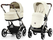 Коляска 2 в 1 Cybex Talos S Lux TPE Seashell Beige с дождевиками прогулочного блока и люльки