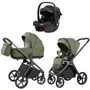 Коляска Carrello Vector 2025 CRL-6551 Ammonite AY329 Pro Absolute Black 3 в 1 Field Green