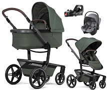 Детская коляска 4 в 1 Joolz Day 5 и автокресло Baby-Safe Core Frost Grey и база Vario Base 5Z Forest Green