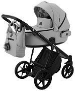 Детская коляска Adamex Porto Deluxe 2 в 1 PO-SA03 (СВ.СЕРАЯ.КОЖА)