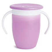 Поильник непроливайка Munchkin Miracle 360° с крышкой и ручками 207 мл. с 6 мес. 12094/51857F сиреневый