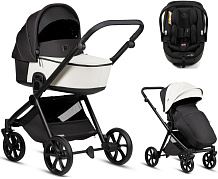 Детская коляска Tutis Mio 3 Plus Leather New 3 в 1 с автокреслом Beno Black 1622200 Silver Grey