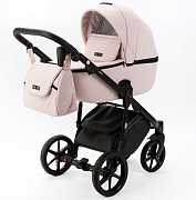 Детская коляска Adamex Nola Deluxe 2 в 1 N-SA15 (РОЗ. ПУДРА КОЖА)