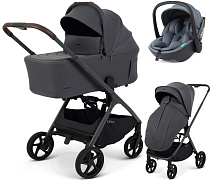 Детская коляска Rant Aventa 3 в 1 с автокреслом Miro Graphite Graphite