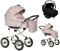 Детская коляска Indigo Barbara 21 Classic 3 в 1 с автокреслом Avionaut Cosmo Ba07 розовый
