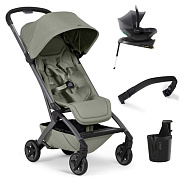 Прогулочная коляска Joolz Aer 2 SE и автокресло Baby-Safe Core Midnight Grey и база Baby-Safe Core Sage green