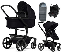 Детская коляска 3 в 1 Joolz Day 5 и автокресло Baby-Safe Core Space Black без адаптеров + конверт в подарок Space black