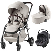 Коляска 3 в 1 Britax Roemer RIO LUX и автокресло Baby-Safe Core Midnight Grey Soft Taupe