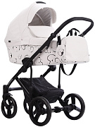 Детская коляска Bebetto Magnum Light SE Pro 2 в 1 03 белая кожа черная рама