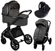 Детская коляска AmaroBaby Motus Premium Ecco 3 в 1 с автокреслом Rant Cruise Black серый