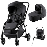 Коляска 3 в 1 Britax Roemer RIO Style и автокресло Baby-Safe PRO Classic Deep Black + Vario Base 5Z Carbon Black
