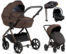 Детская коляска Tutis Uno 6 Plus Essential collection 4 в 1 с автокреслом Elo Lux EduSky Black и базой 1602147 Tiramissu с сумкой