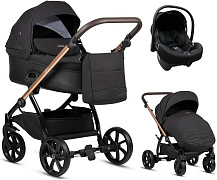 Детская коляска Tutis Leo Plus 3 в 1 с автокреслом Elo Lux EduSky Black 1222201 Black