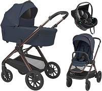 Детская коляска 3 в 1 Espiro Code 2026 и автокресло Pi Black 103 elegant navy