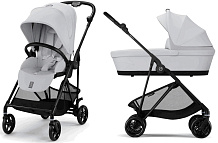 Коляска Cybex Melio Carbon 2 в 1 Fog Grey с дождевиком