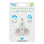 Маникюрные ножницы Roxy-Kids для новорожденных с замочком RPS-001 мятный
