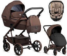 Детская коляска Tutis Viva 6 Plus Essential 3 в 1 с автокреслом Beno Beige 1612067 Espresso