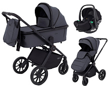 Детская коляска Rant Falcon Neo 3 в 1 с автокреслом Evomax Black Graphite