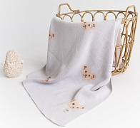 Плед Mimibaby Мишки (хлопок) HL0051 стальной