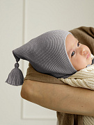 Шапочка вязаная AmaroBaby Pure Love Sweet ЧЗ серый 46
