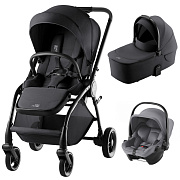 Коляска 3 в 1 Britax Roemer RIO Style и автокресло Baby-Safe Core Frost Grey Carbon Black