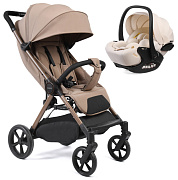 Прогулочная коляска Peppy Vigo с автокреслом Verona Beige Latte латте