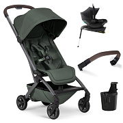 Прогулочная коляска Joolz Aer 2 SE и автокресло Baby-Safe Core Space Black и база Baby-Safe Core Forest green