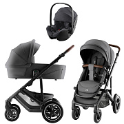 Коляска 3 в 1 Britax Roemer Smile 5Z Style и автокресло Baby-Safe Pro Midnight Grey Mineral Grey