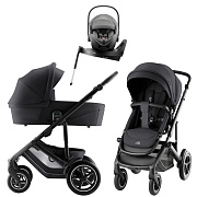 Коляска 3 в 1 Britax Roemer Smile 5Z Style и автокресло Baby-Safe PRO Style Mineral Grey + Vario Base 5Z Carbon Black