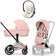 Коляска Cybex Priam V Rosegold Style Cloud T Off White Plus 3 в 1 Peach Pink