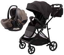 Прогулочная коляска Peppy Amici с автокреслом Verona Brown Black рама Black