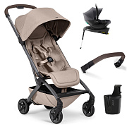 Прогулочная коляска Joolz Aer 2 SE и автокресло Baby-Safe Core Midnight Grey и база Baby-Safe Core Sandy taupe