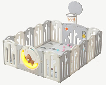 Манеж UNIX Kids DeLuxe V2 Делюкс 150 x 180 см, с баскетбольным кольцом и ковриком серый