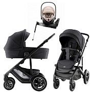 Коляска 3 в 1 Britax Roemer Smile 5Z Style и автокресло Baby-Safe PRO Style Teak + Vario Base 5Z Carbon Black