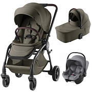 Коляска 3 в 1 Britax Roemer RIO LUX и автокресло Baby-Safe Core Frost Grey Urban olive