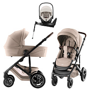 Коляска 3 в 1 Britax Roemer Smile 5Z Style и автокресло Baby-Safe PRO LUX Soft Taupe + Vario Base 5Z Teak