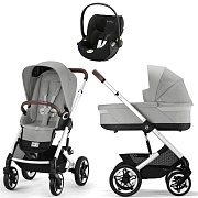 Коляска Cybex Talos S Lux SLV complete Cloud T Jeremy Scott Wings 3 в 1 Stone Grey с дождевиками