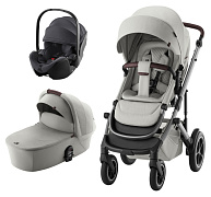 Коляска 3 в 1 Britax Roemer Smile 5Z LUX и автокресло Baby-Safe PRO Midnight Grey Linen Grey