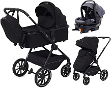 Детская коляска Rant Moss 4 в 1 с автокреслом Carry Pro Graphite и базой Black
