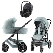 Коляска 3 в 1 Britax Roemer Smile 5Z Style и автокресло Baby-Safe Pro Midnight Grey Harbor Blue