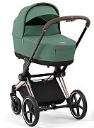 Коляска для новорожденных Cybex Priam IV Rosegold Leaf Green