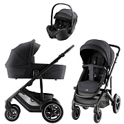Коляска 3 в 1 Britax Roemer Smile 5Z Style и автокресло Baby-Safe PRO Style Carbon Black Carbon Black