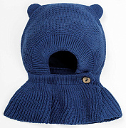 Шапка-шлем вязаная AmaroBaby Pure Love Helmet с подкладом синий р.40-42 40