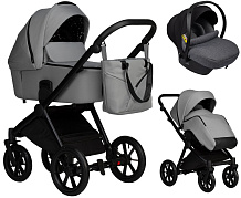 Детская коляска Indigo Solio 3 в 1 с автокреслом Avionaut Cosmo Grey So04 св.серый