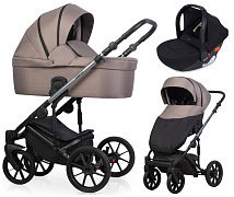 Детская коляска Riko Nano Thermo 3 в 1 с автокреслом Rant Cruise Black 11 Cappucino (бежевый)
