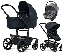 Детская коляска 3 в 1 Joolz Day 5 и автокресло Baby-Safe Core Frost Grey Dark Navy Blue