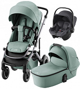 Коляска 3 в 1 Britax Roemer Smile 5Z и автокресло Baby-Safe Core Midnight Grey2 Jade Green
