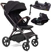 Прогулочная коляска Peppy Vigo с автокреслом Verona Black и базой Black черный