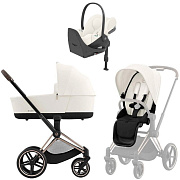 Коляска Cybex Priam IV Rosegold complete Cloud T Off White Plus Base T 4 в 1 Off White